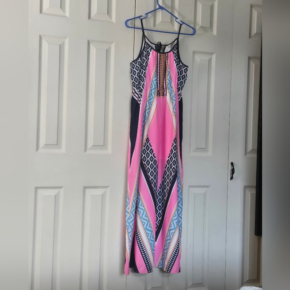Geometric Pink Dress